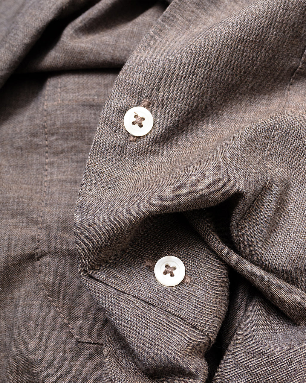Sal Road Shirt Fine Organic Cotton Brown