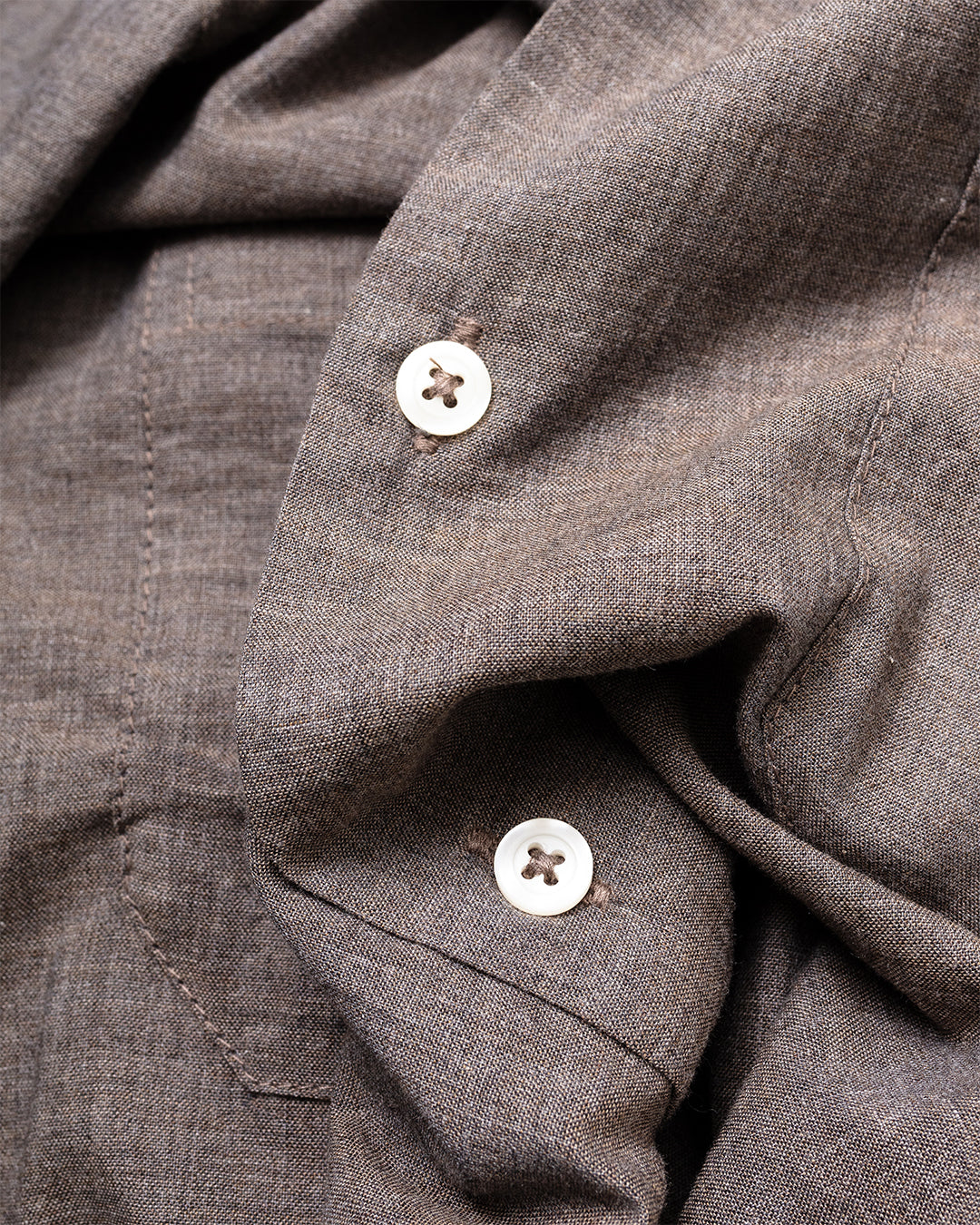 Sal Road Shirt Fine Organic Cotton Brown