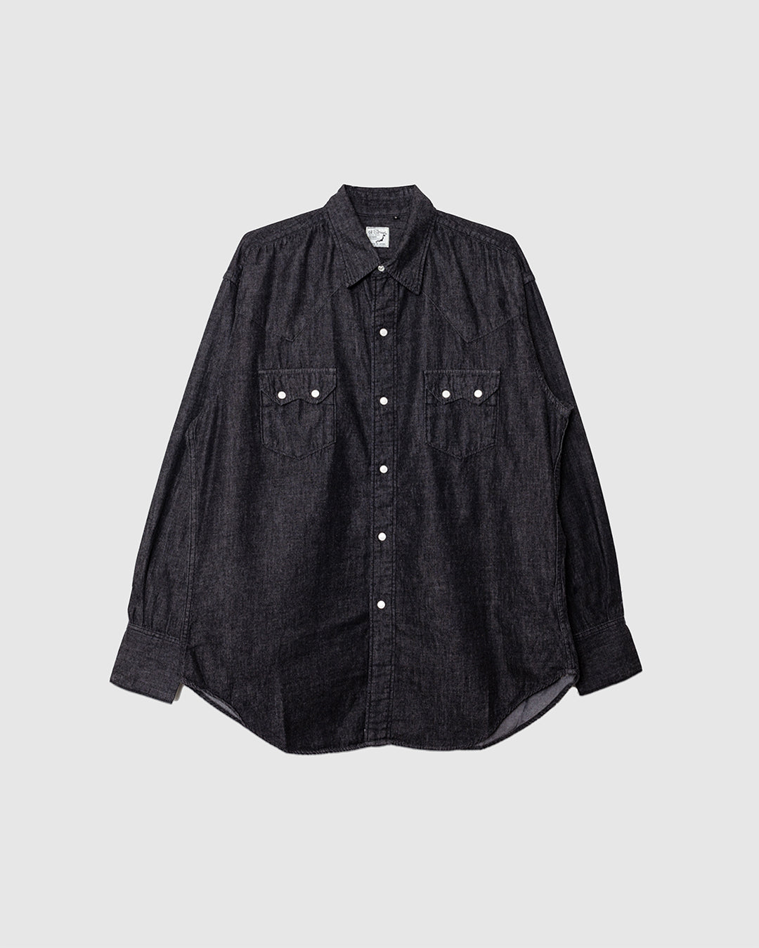 Black Denim Western Shirt Black