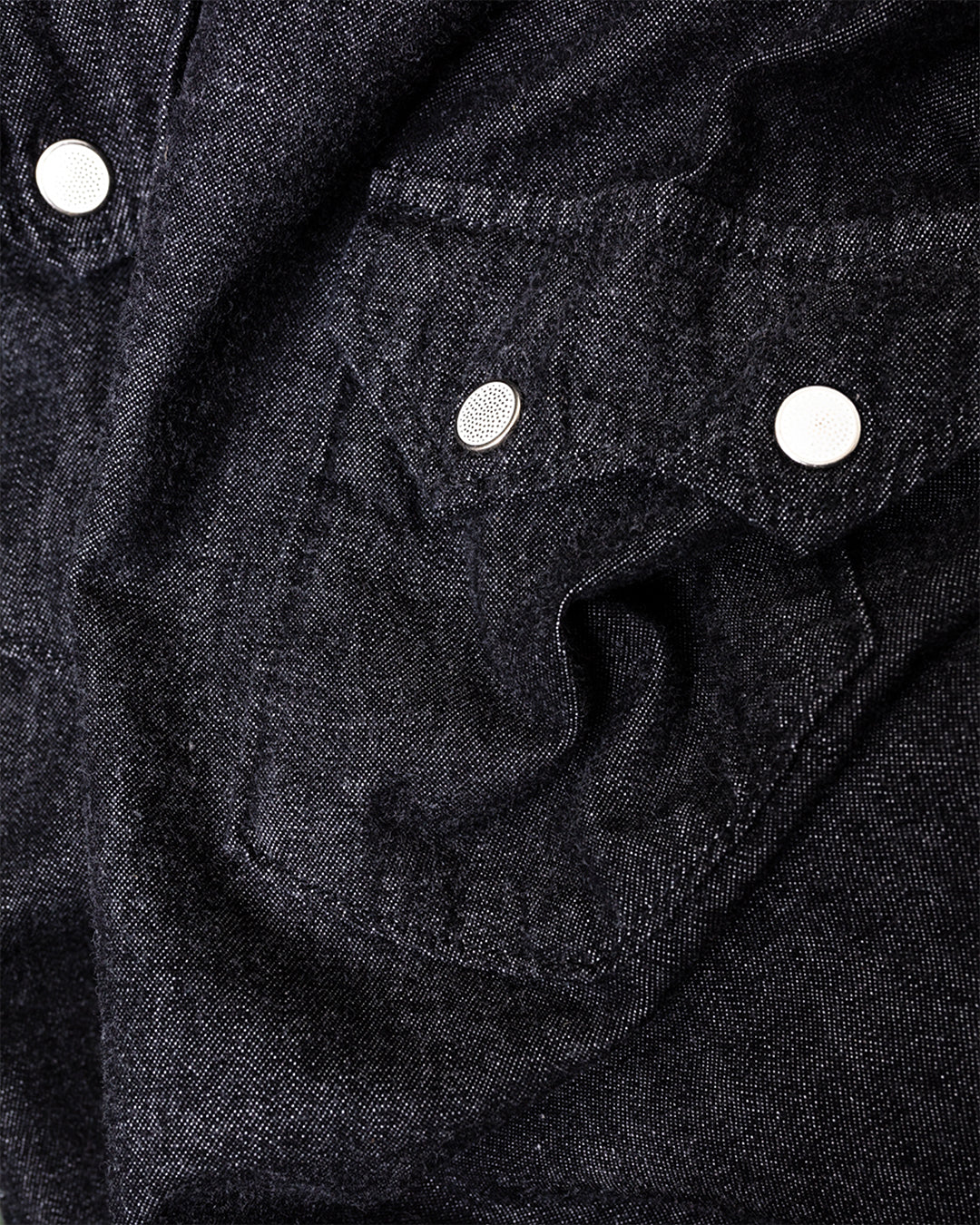 Black Denim Western Shirt Black