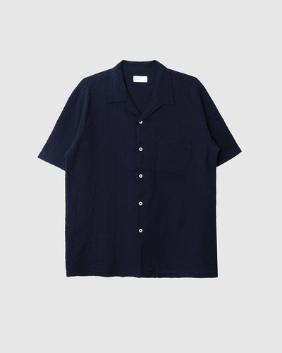 Road Shirt Seersucker Navy