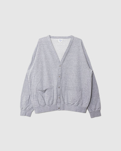 Light Weight French Terry Sweat Shirt Cardigan Heather Grey