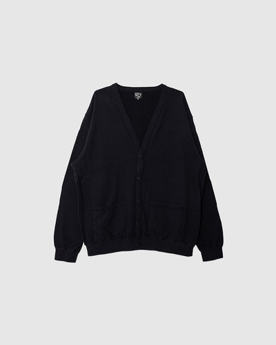 Light Weight French Terry Sweat Shirt Cardigan Navy