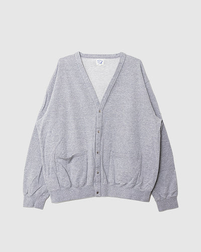 Light Weight French Terry Sweat Shirt Cardigan Heather Grey