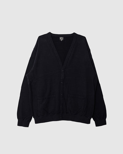 Light Weight French Terry Sweat Shirt Cardigan Navy