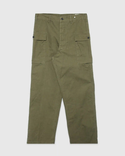 US Army 2 Pocket Cargo Washed Herringbone Twill Army Green