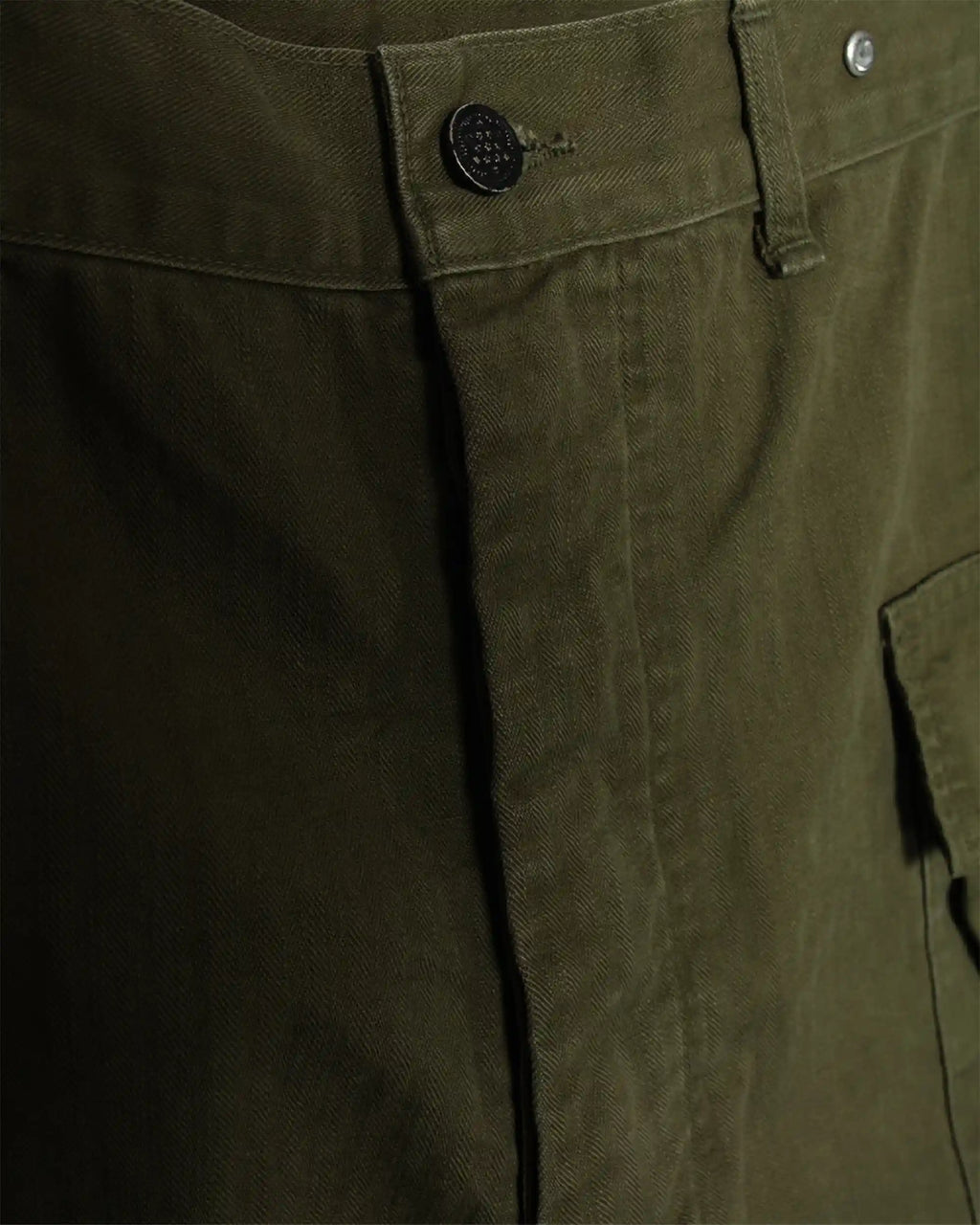 US Army 2 Pocket Cargo Washed Herringbone Twill Army Green