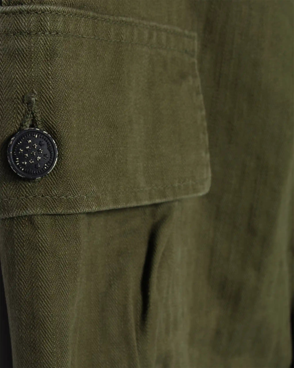US Army 2 Pocket Cargo Washed Herringbone Twill Army Green