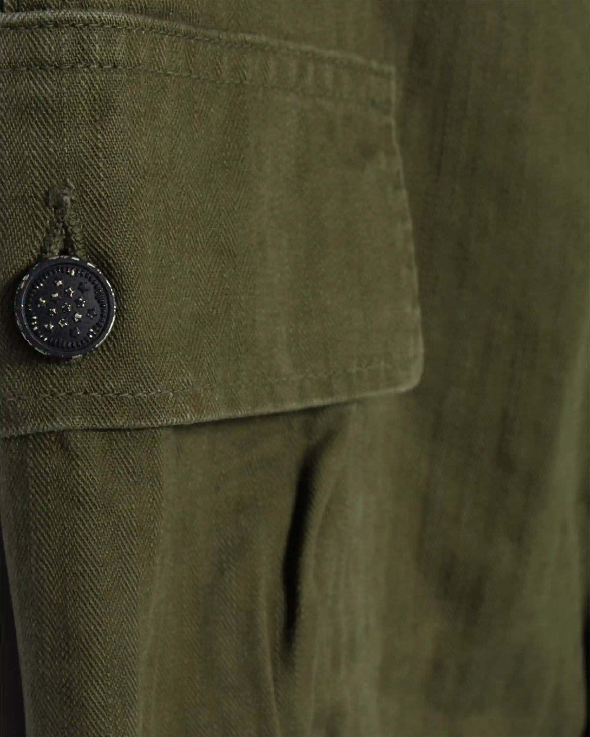 US Army 2 Pocket Cargo Washed Herringbone Twill Army Green