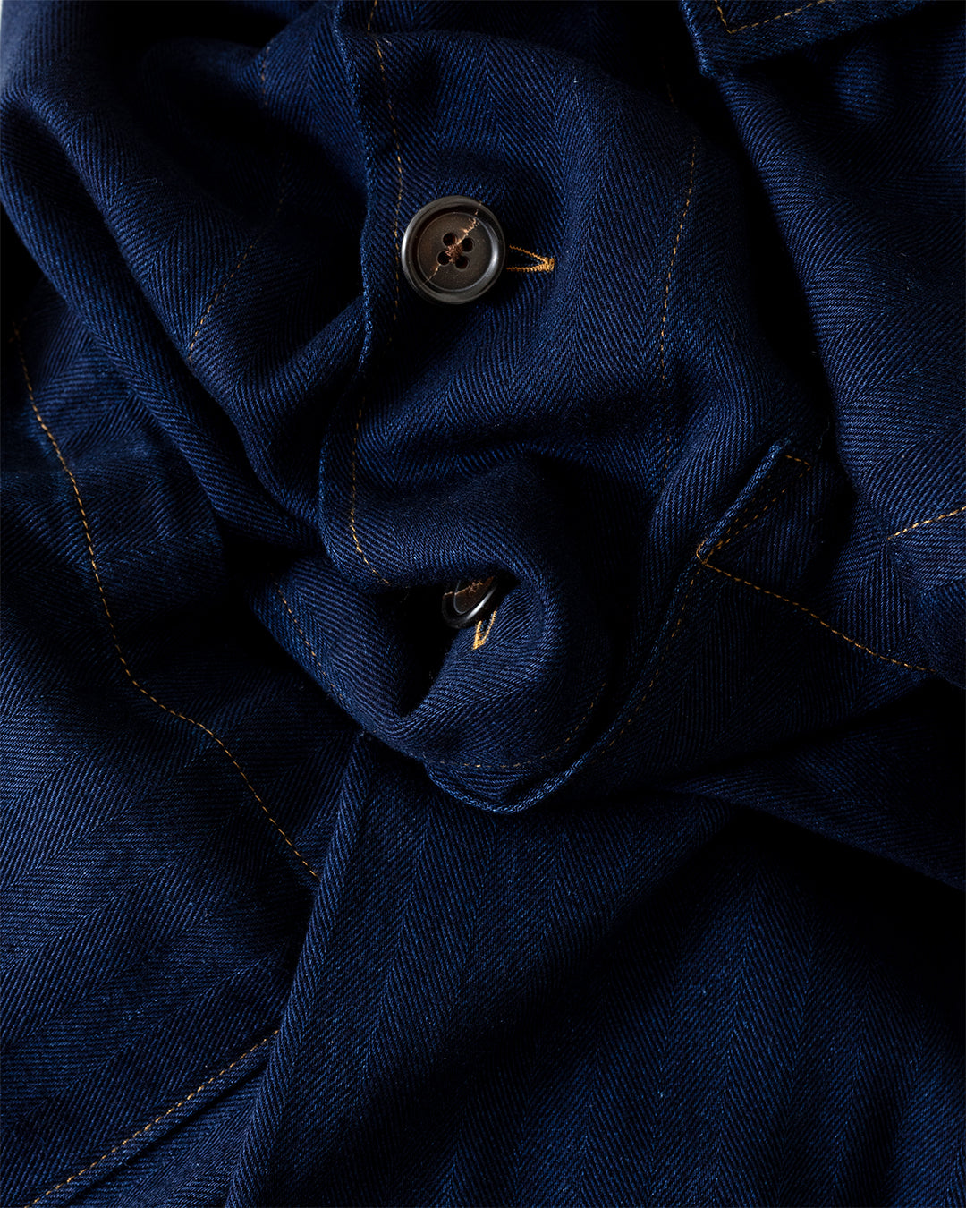 Bakers Overshirt Herringbone Indigo