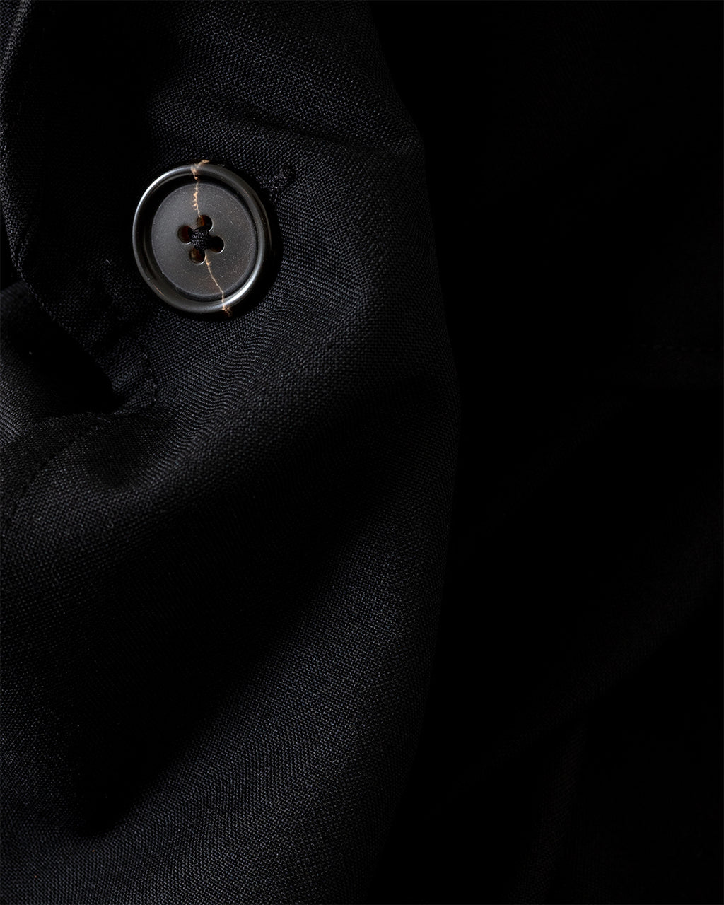 Two Button Jacket Tropical Suiting Black