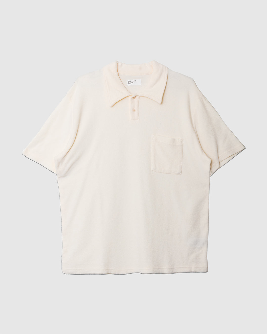 Newlyn Polo Light Weight Terry Ecru