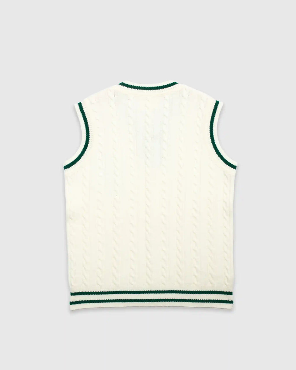 Uncle Otis x Far Afield Cricket Cable Knit Pinto Vest White