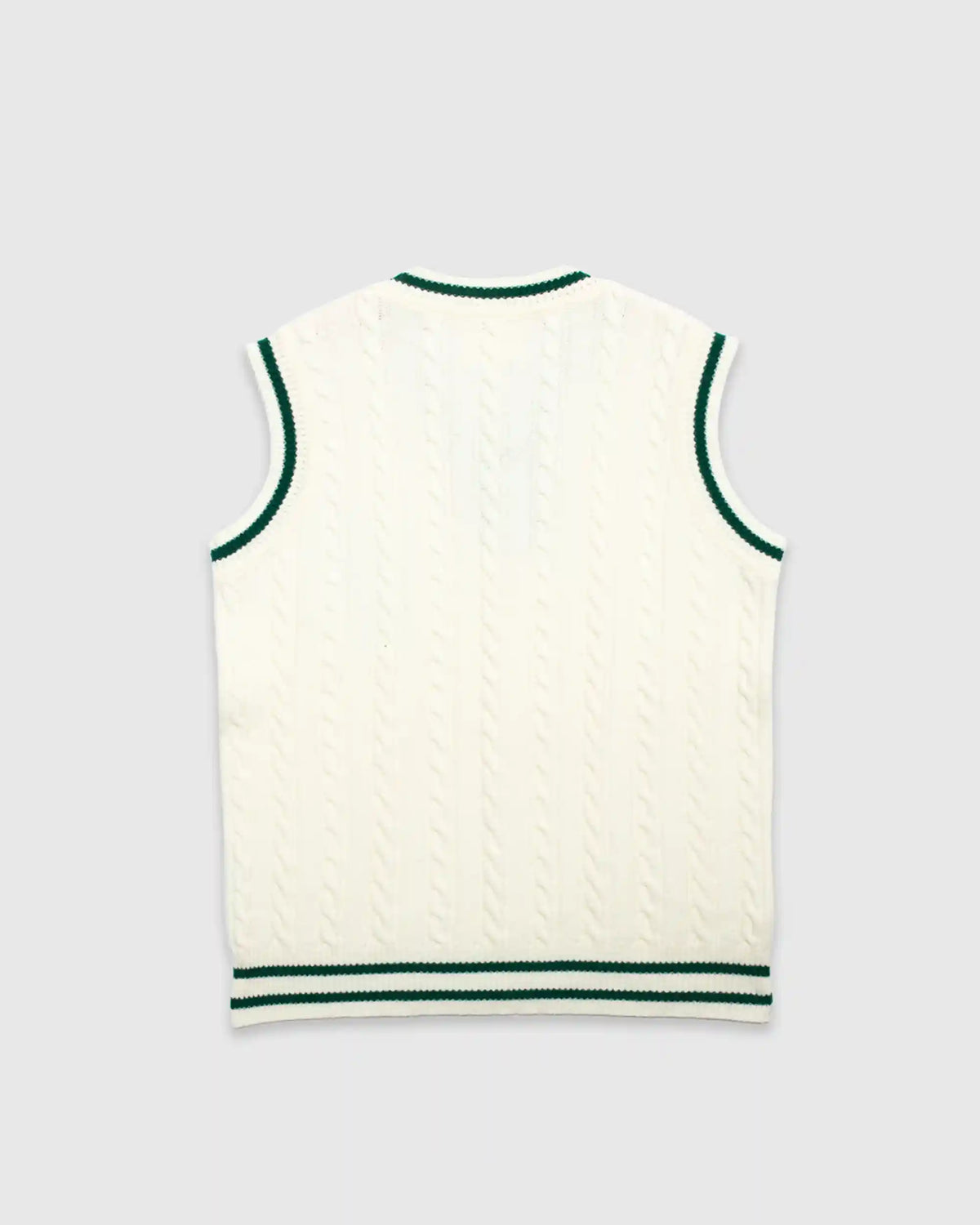 Uncle Otis x Far Afield Cricket Cable Knit Pinto Vest White