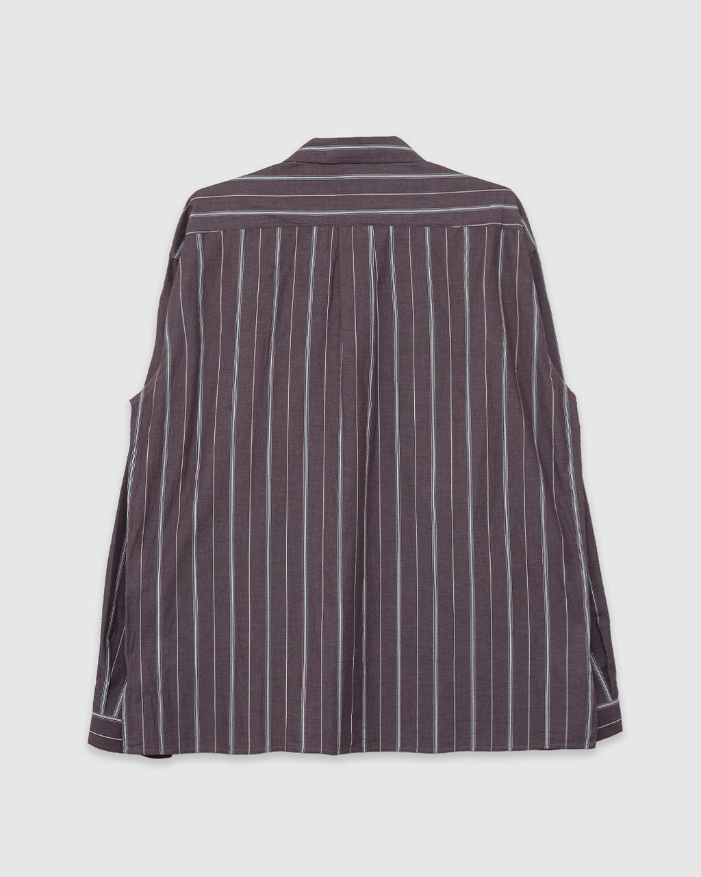 LS Relaxed Shirt Aubergine and Raw Stripes