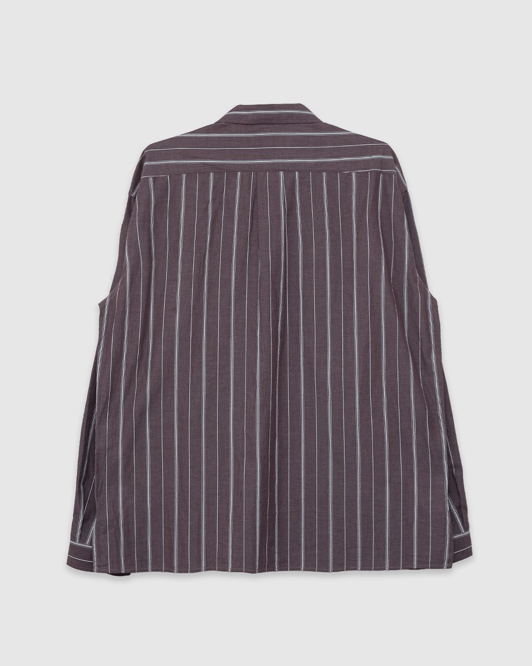 LS Relaxed Shirt Aubergine and Raw Stripes