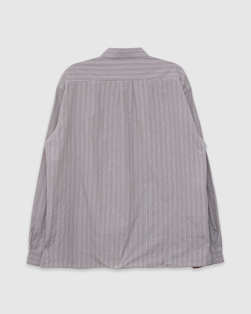 LS Relaxed Shirt Brown and White Stripes