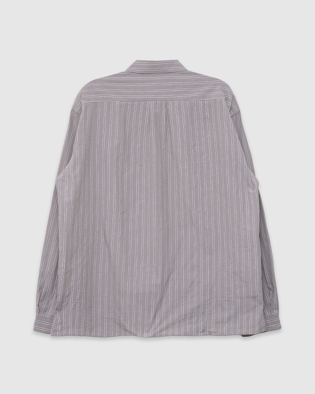 LS Relaxed Shirt Brown and White Stripes