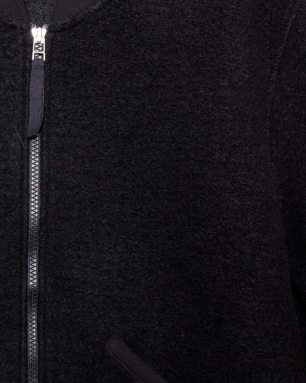 Zip Bomber Wool Fleece Black
