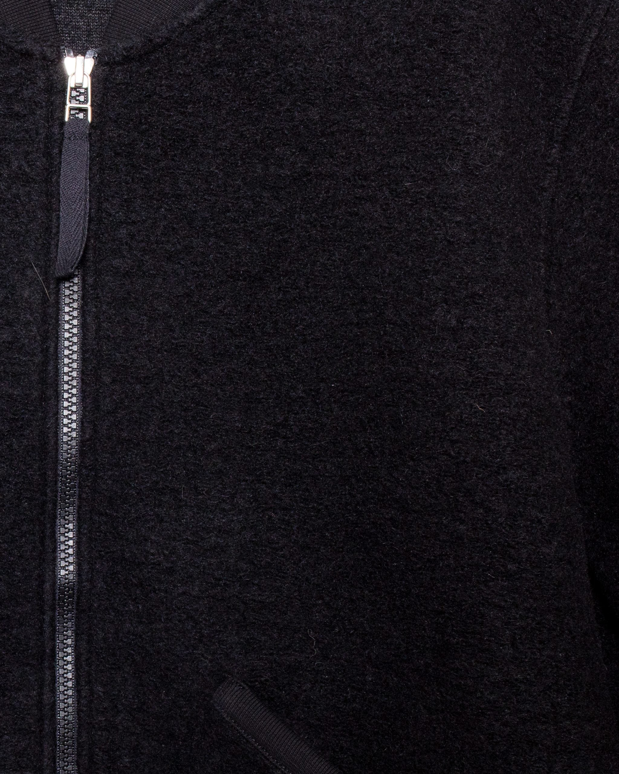 Zip Bomber Wool Fleece Black