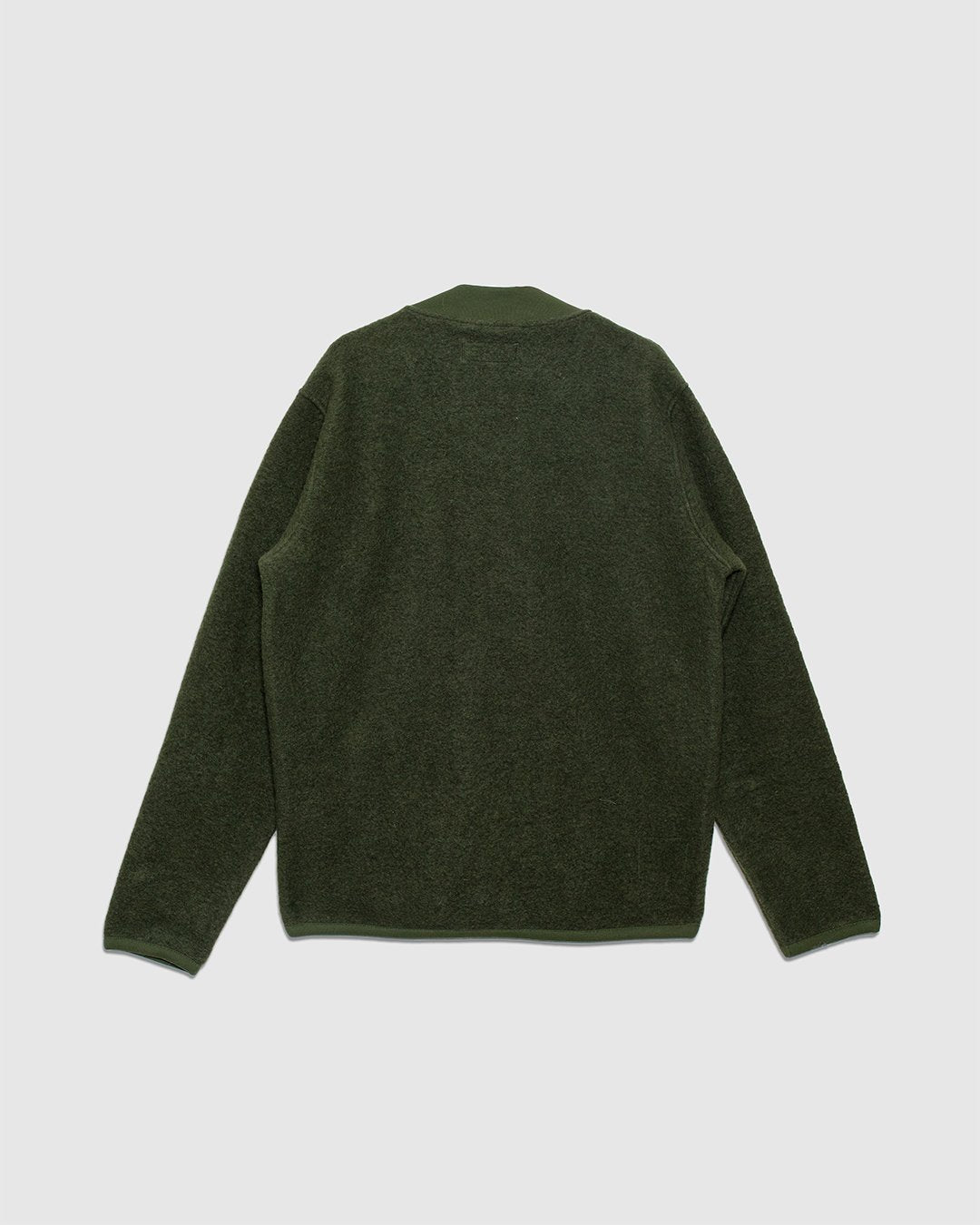 Zip Bomber Wool Fleece Olive