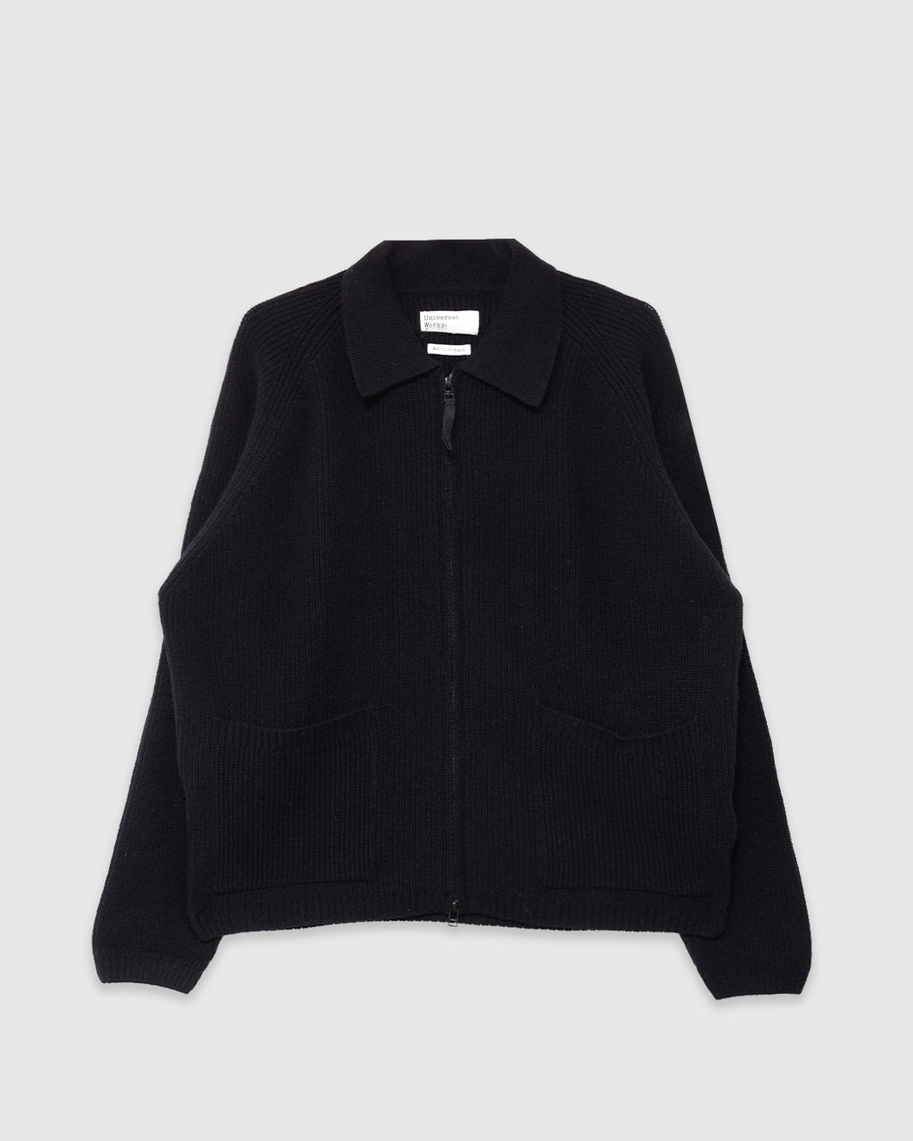 Zip Cardigan Eco Wool Black