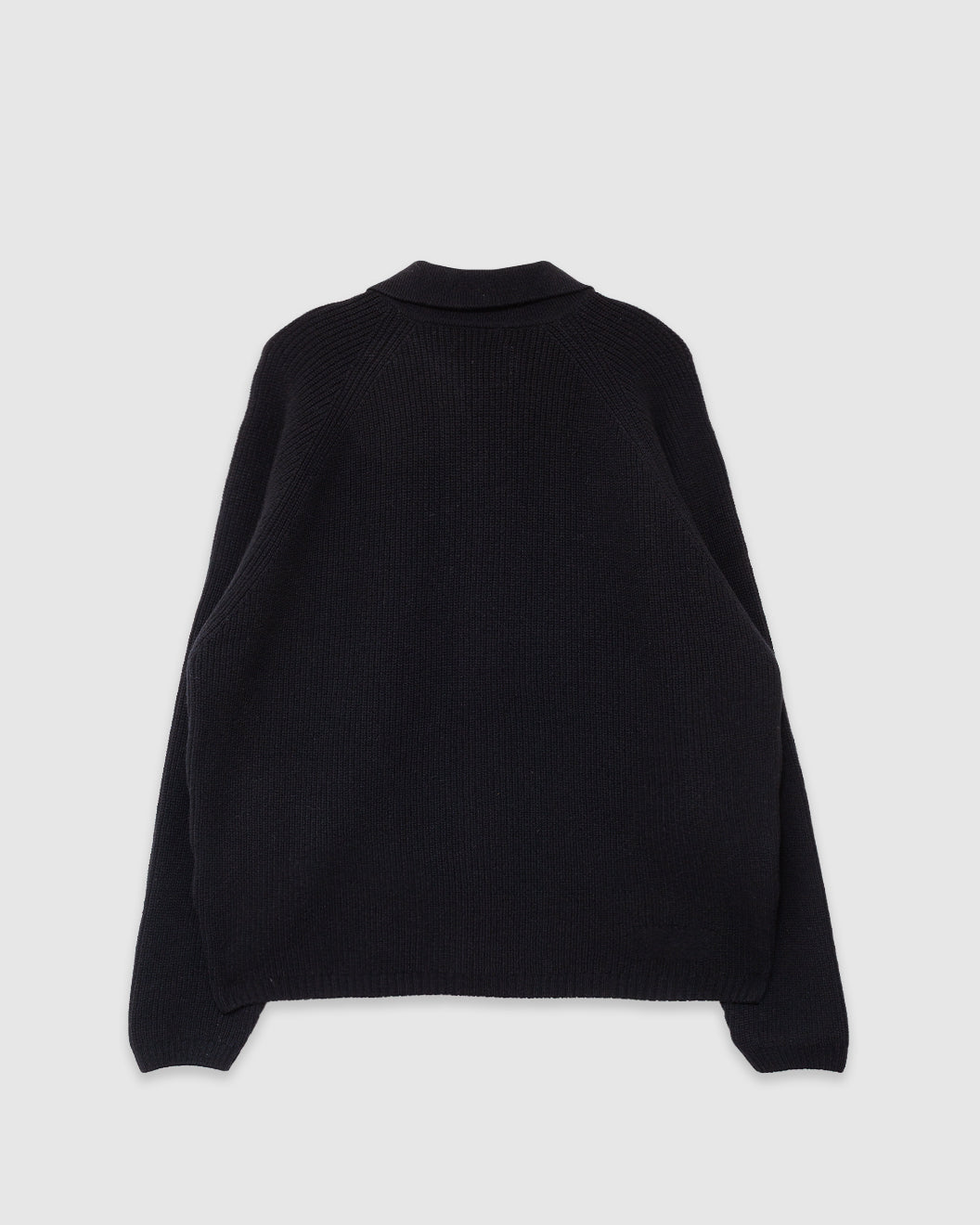 Zip Cardigan Eco Wool Black