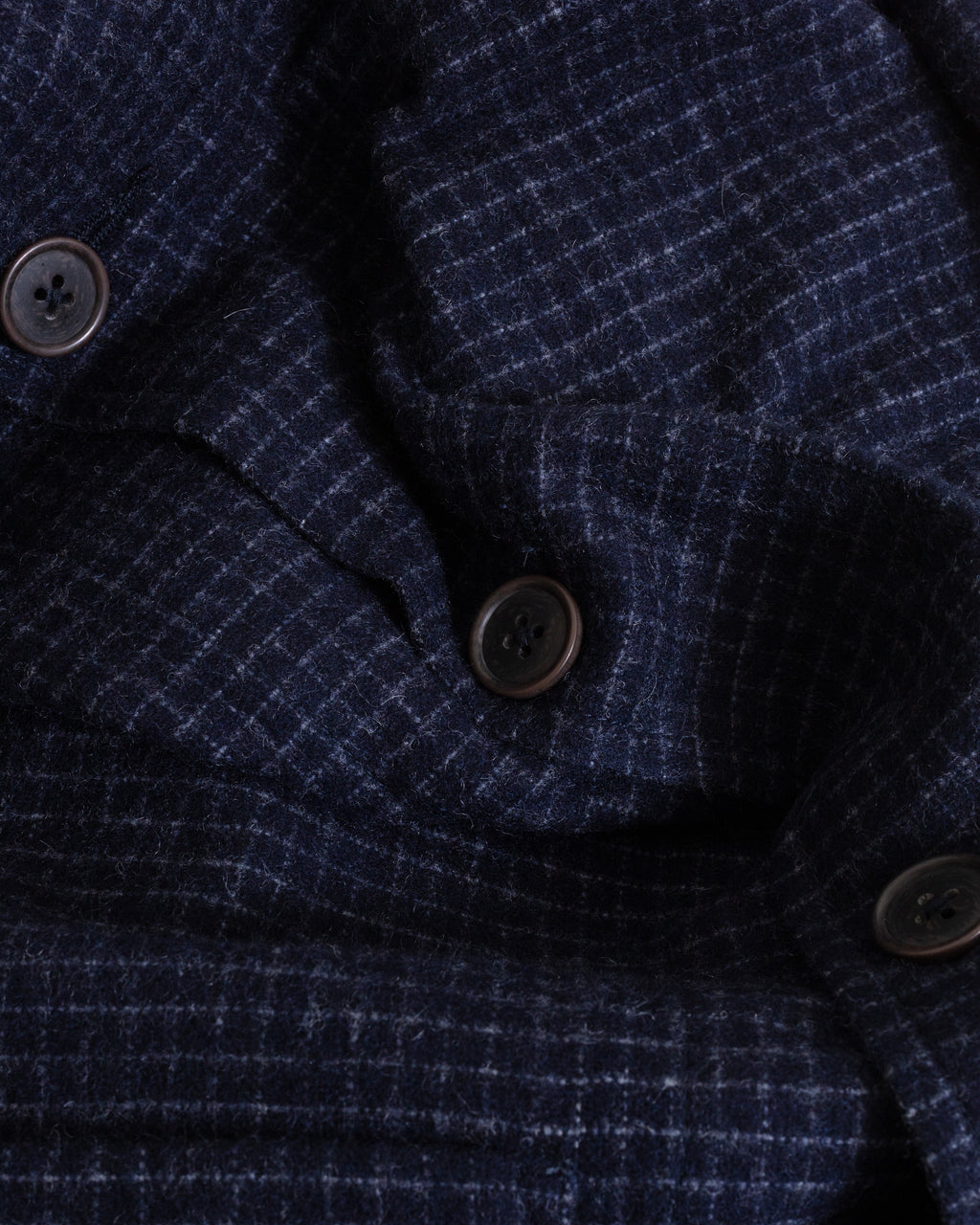 Bakers Overshirt Bobby Wool Mix Navy Check