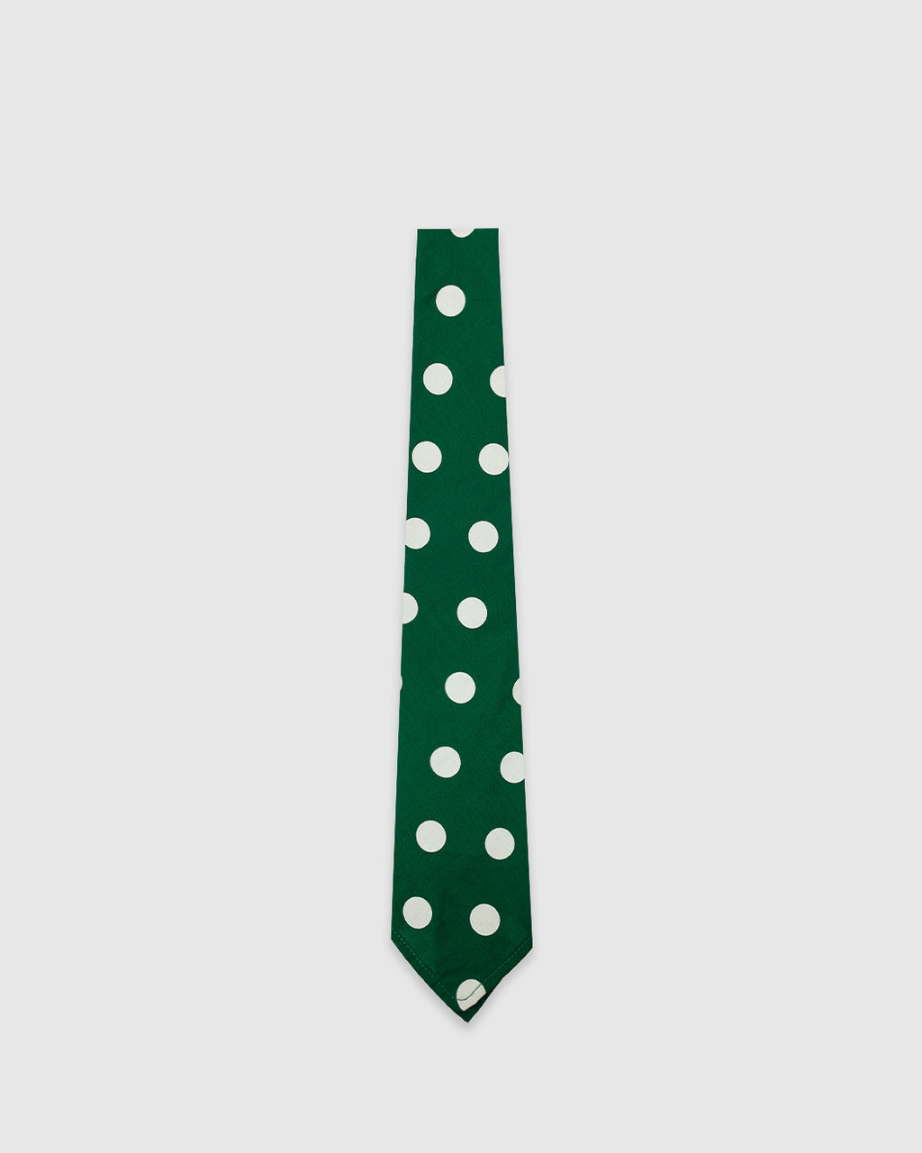 Bold Dot Print Tie Forest Green