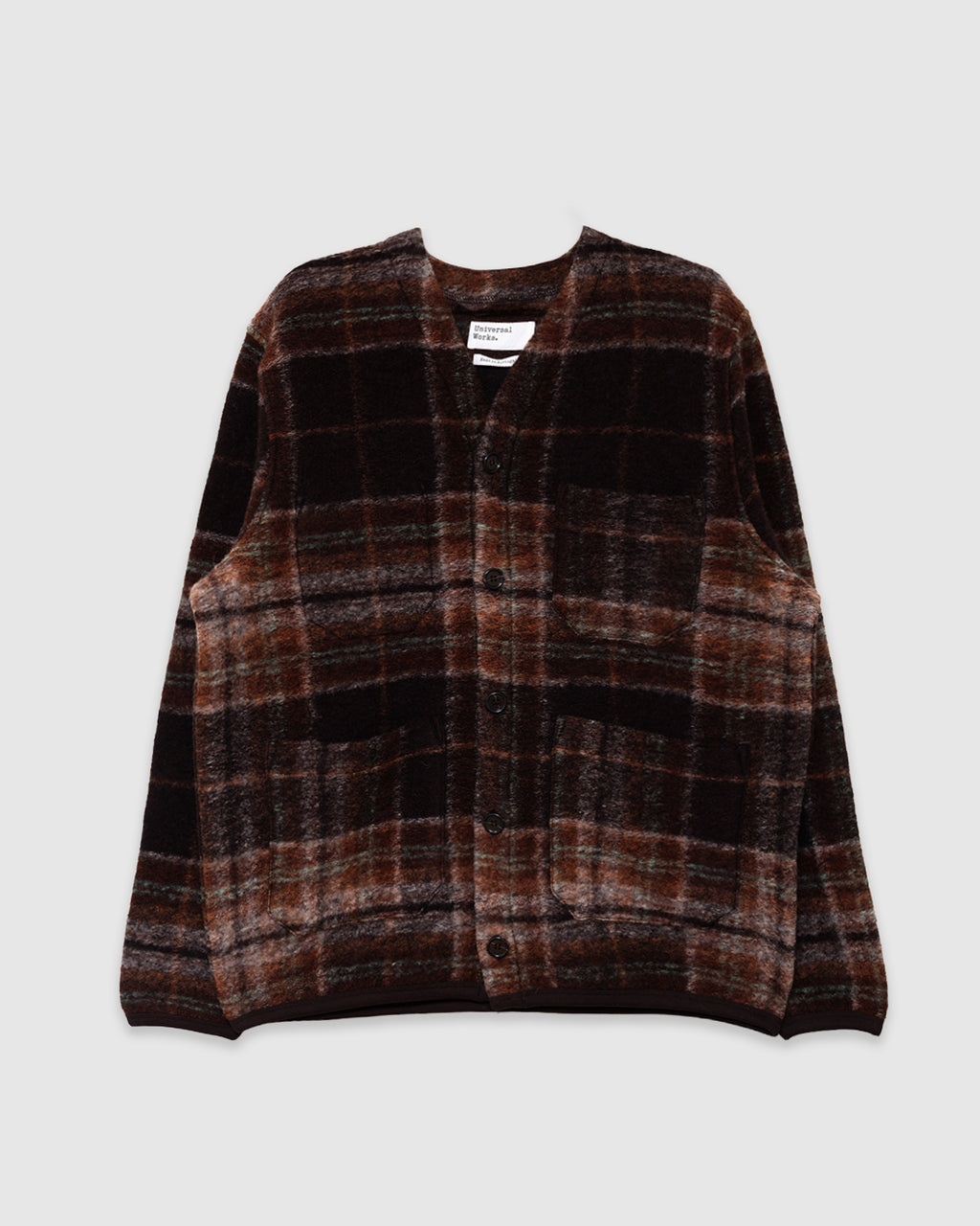 Cardigan Wool Fleece Berry/Brown