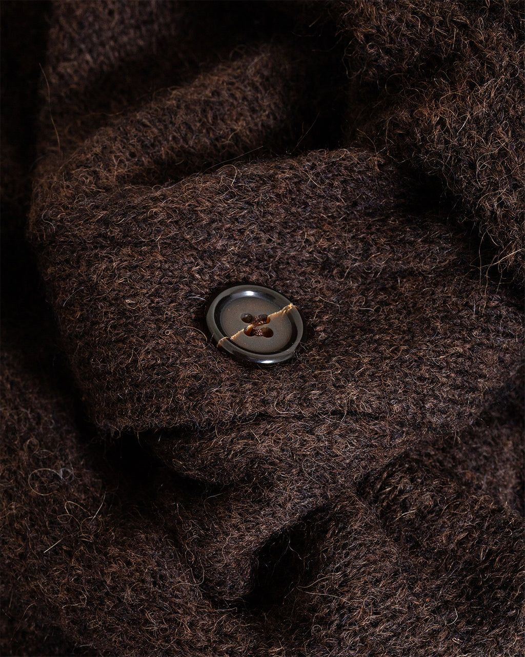 David Cardigan Alpaca Knit Brown