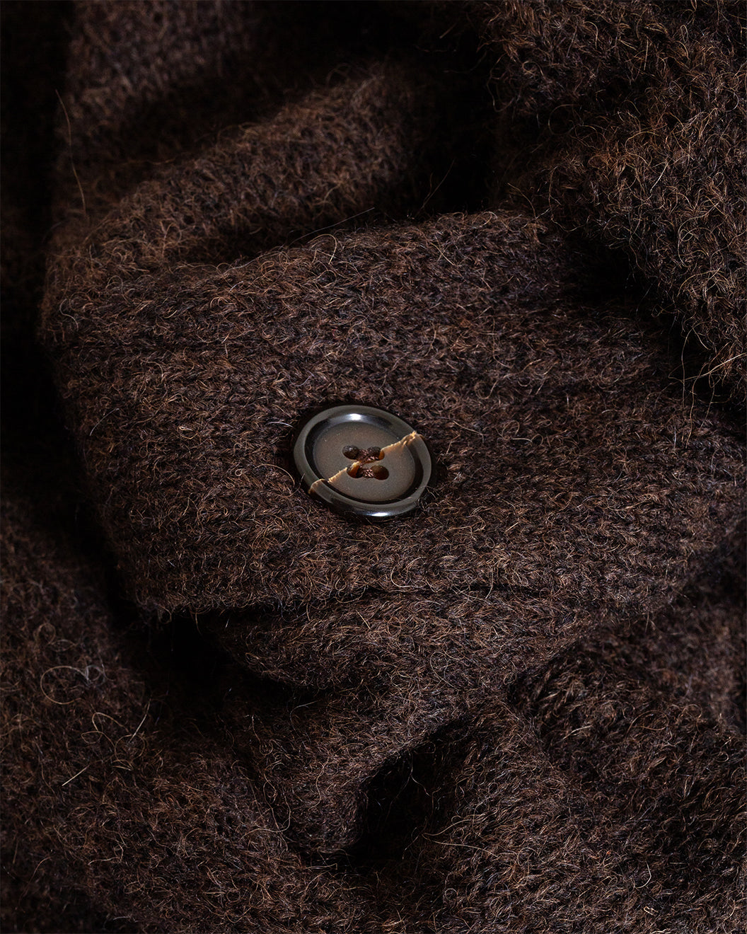 David Cardigan Alpaca Knit Brown