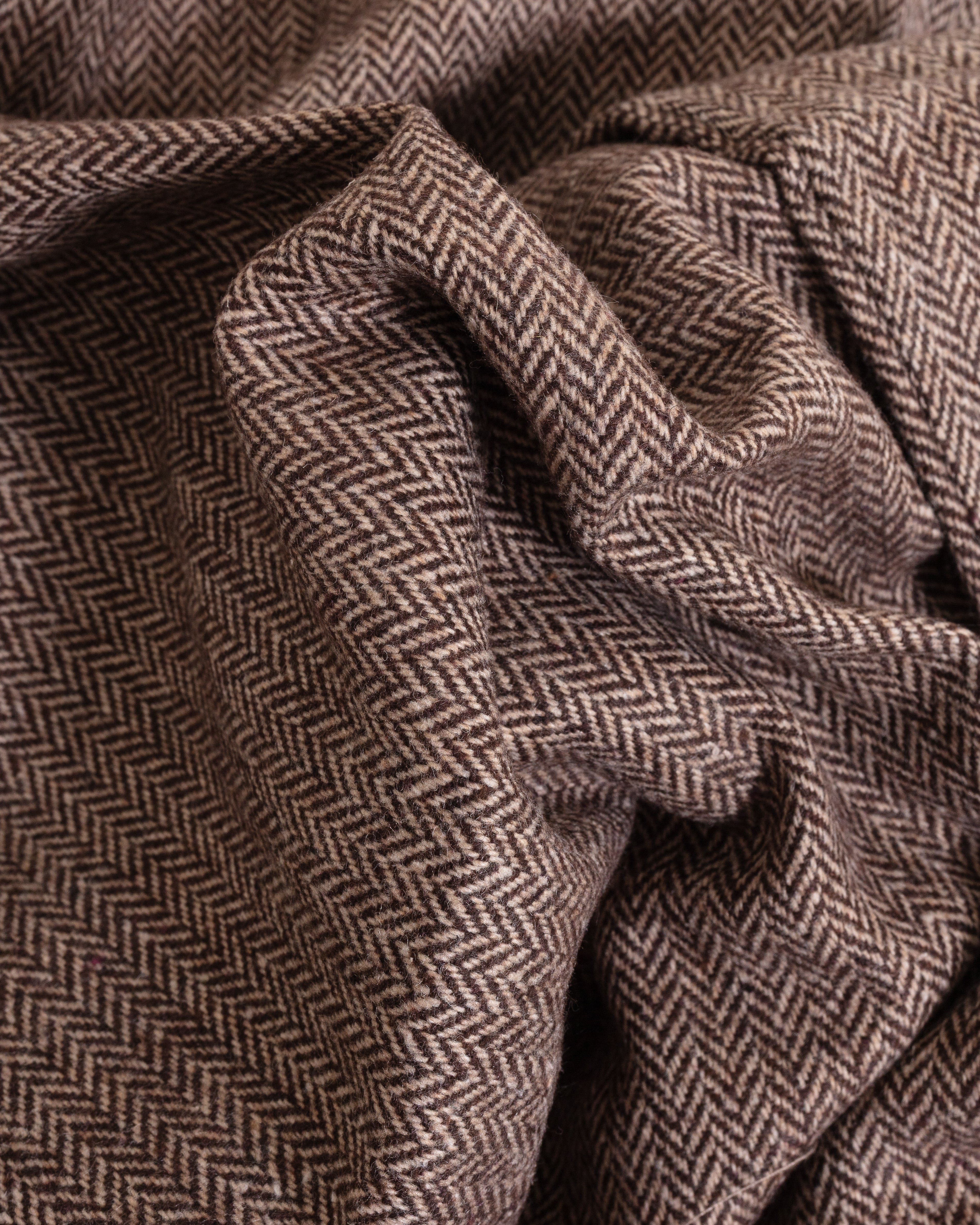 Gillespie Pant Wool Herringbone Brown