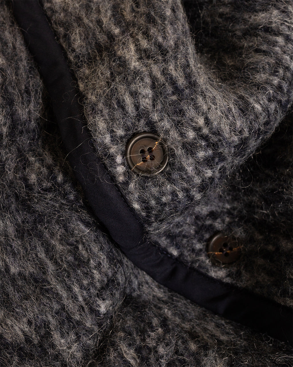 Lancaster Gilet Losso Mohair Mix Navy/ Pale Grey