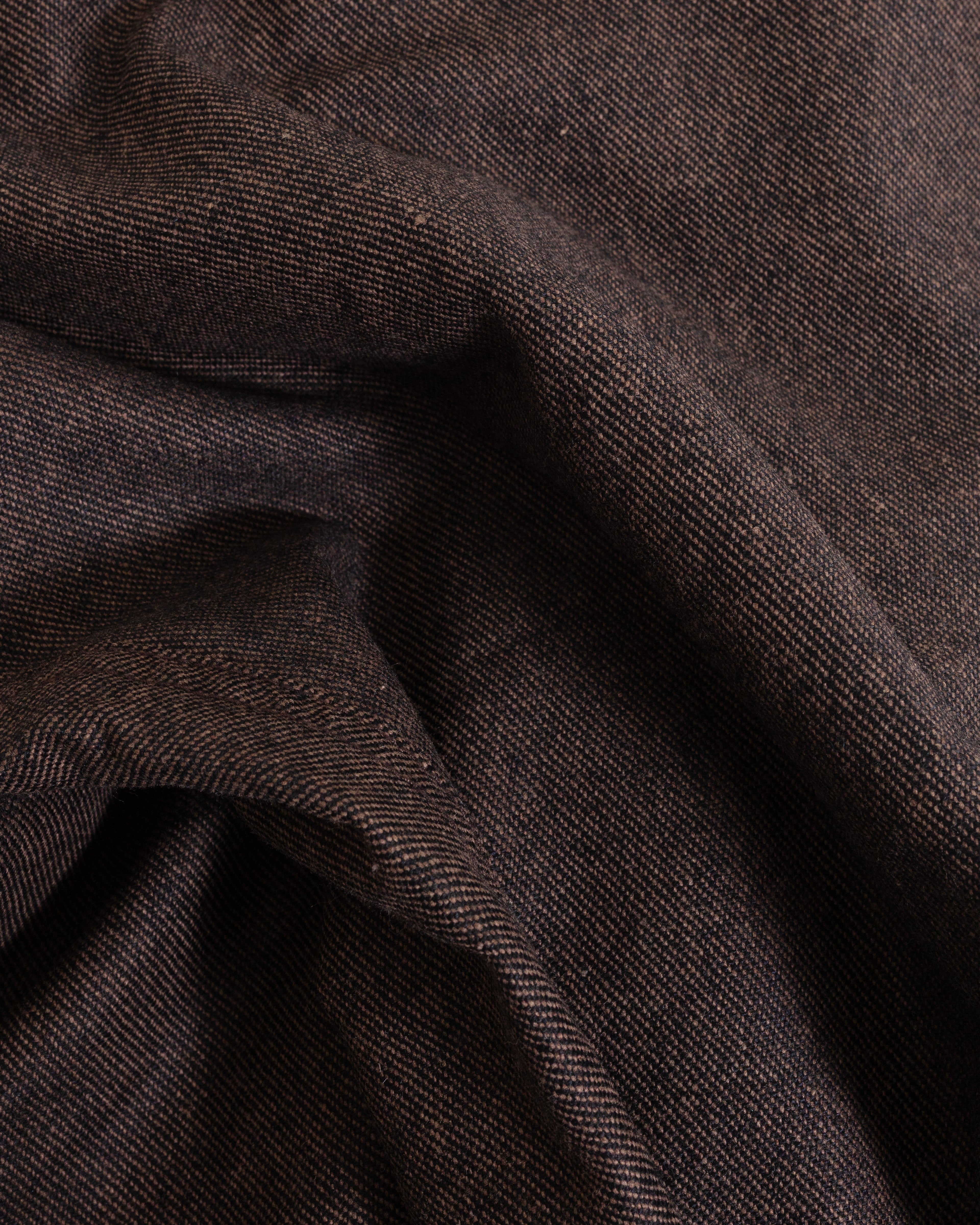 Two Button Jacket Recycled Italian Tweed Brown
