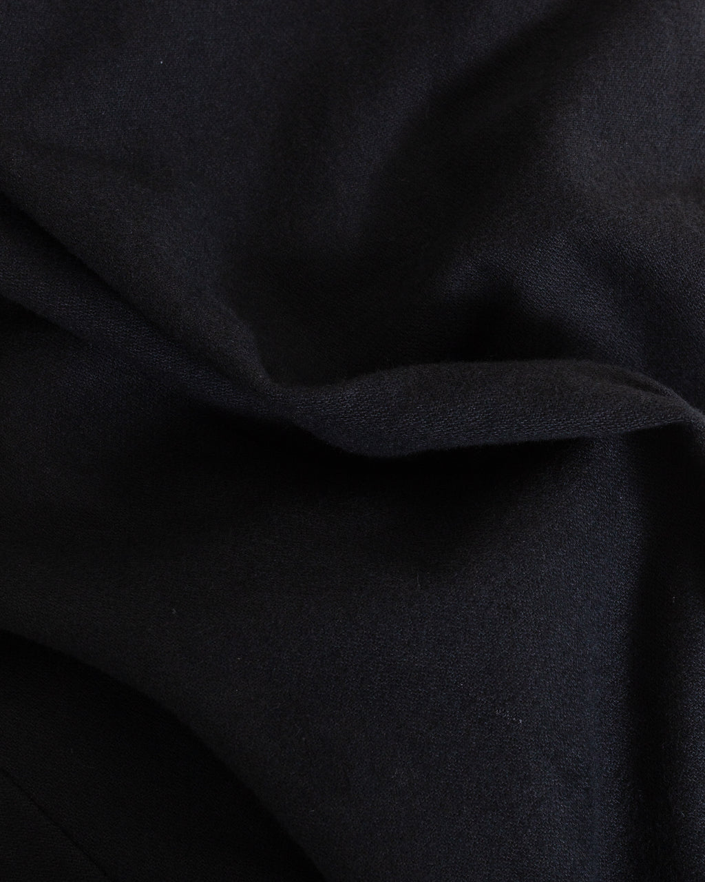 Pleated Track Pant Brushed Moleskin Black