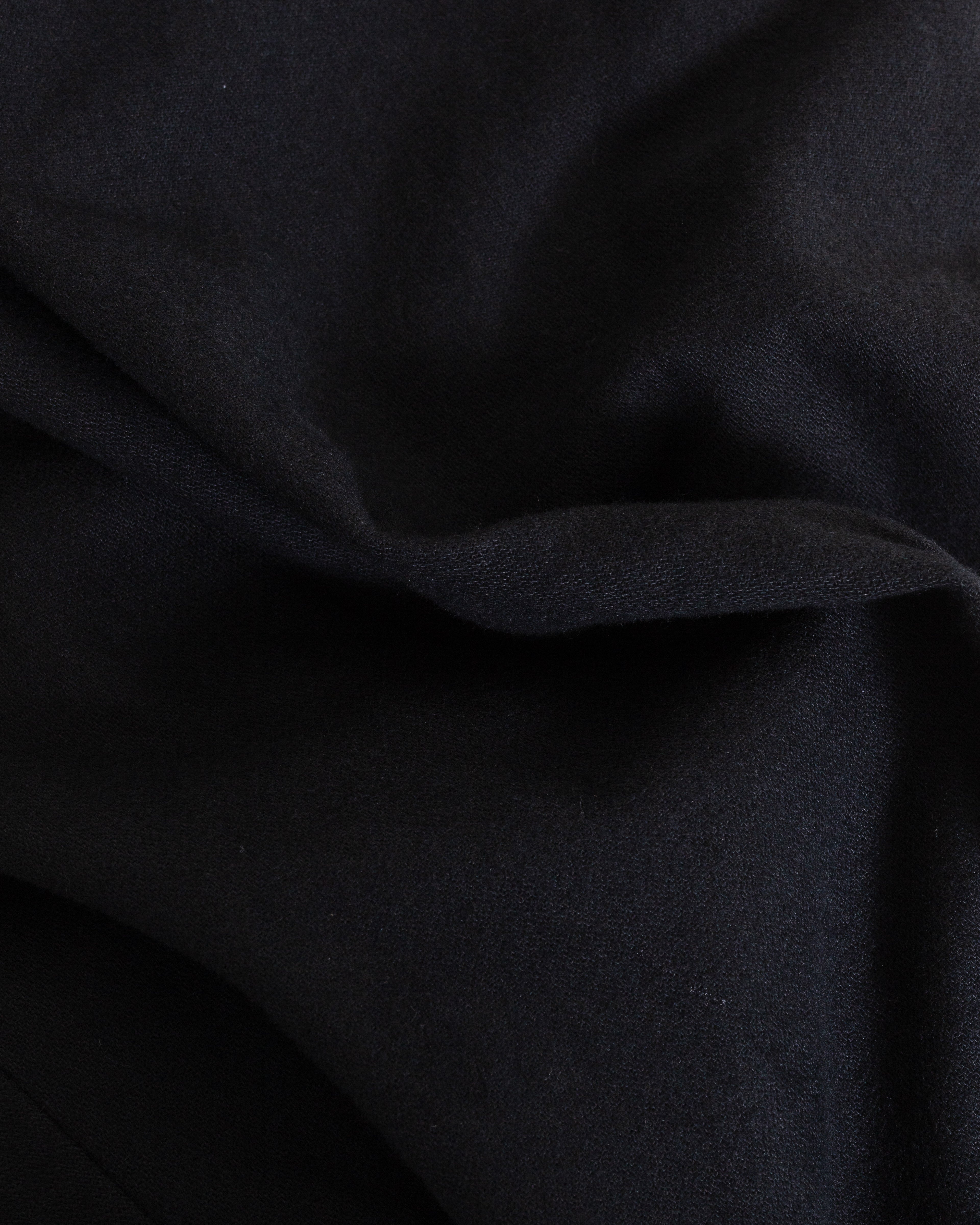 Pleated Track Pant Brushed Moleskin Black