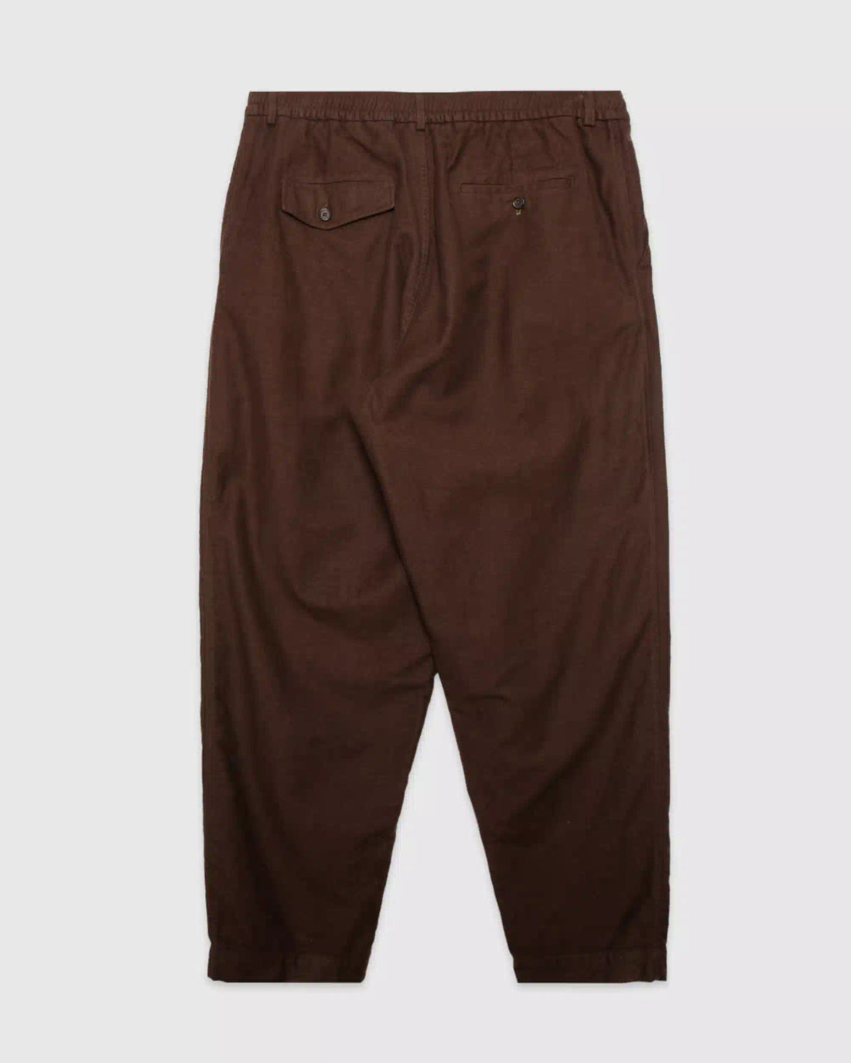 Pleated Track Pant Comfort Moleskin Brown