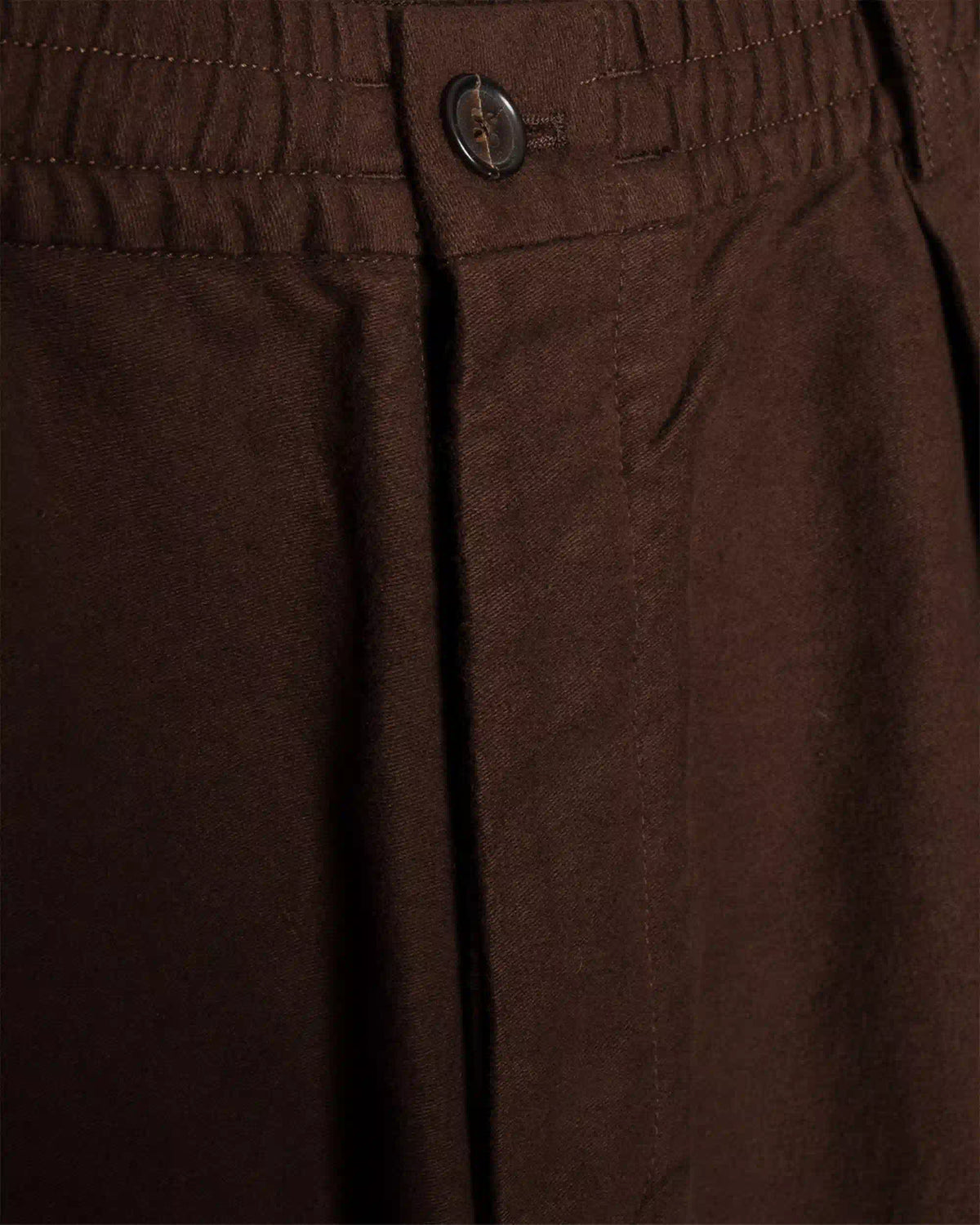 Pleated Track Pant Comfort Moleskin Brown