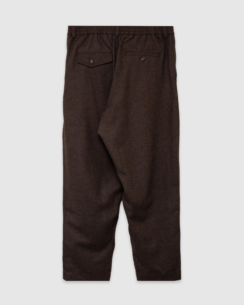Pleated Track Pant Recycled IT Tweed Brown