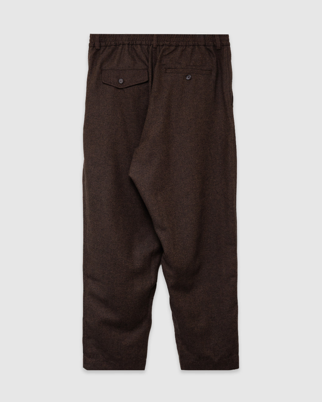 Pleated Track Pant Recycled IT Tweed Brown