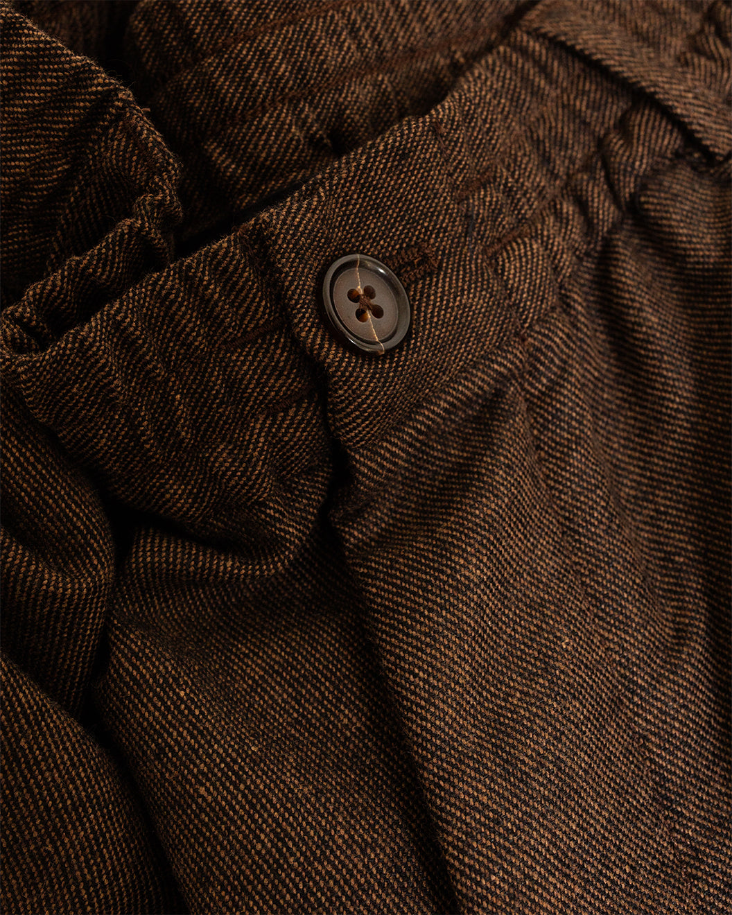 Pleated Track Pant Recycled IT Tweed Brown
