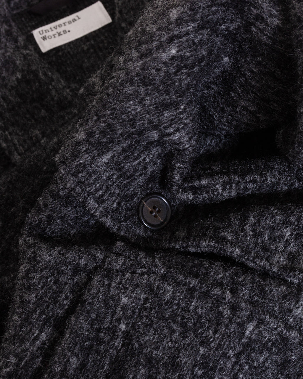 Rams Jacket Wool Mix Knit Grey Marl