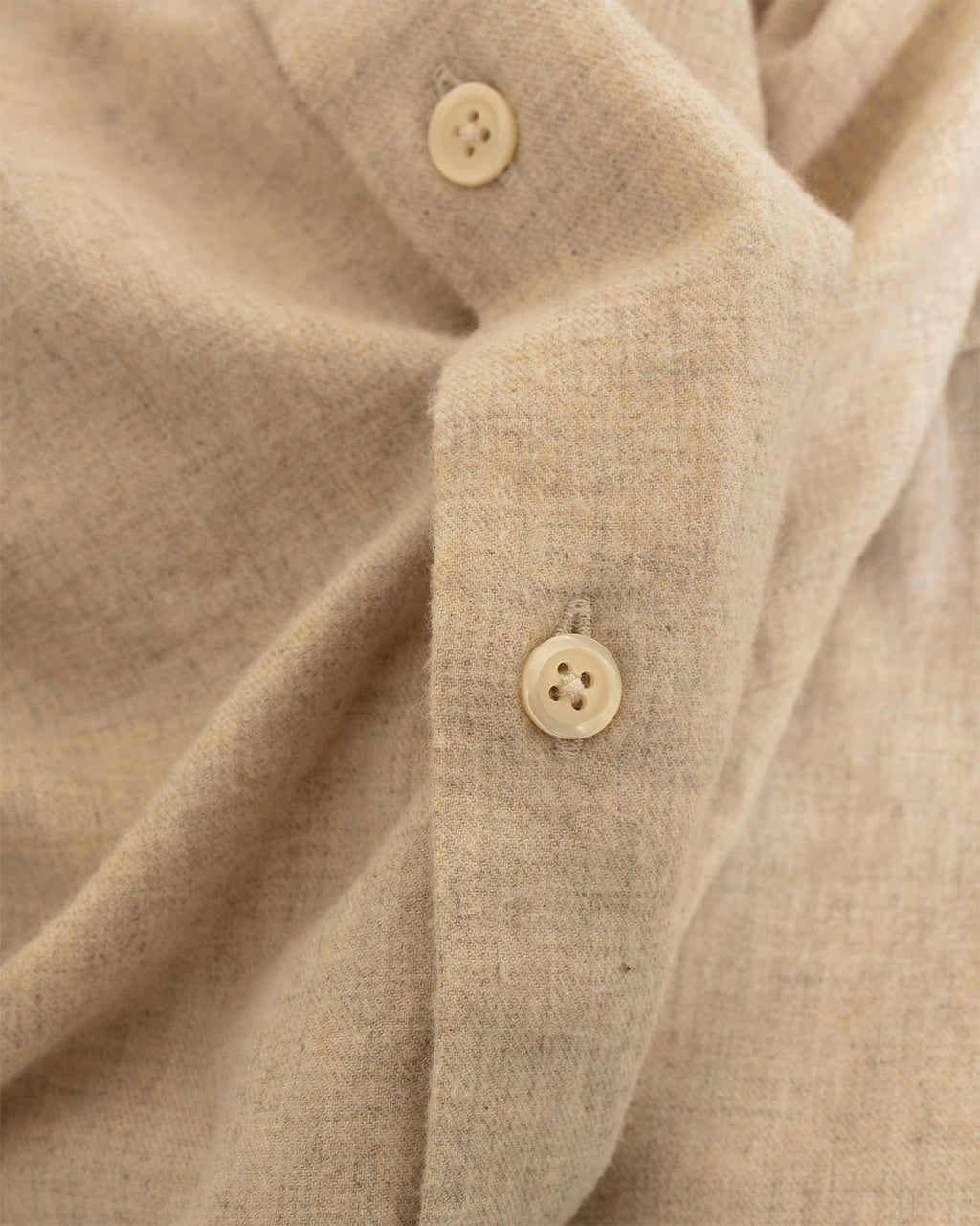 Square Pocket Shirt Brushed Flannel Ecru