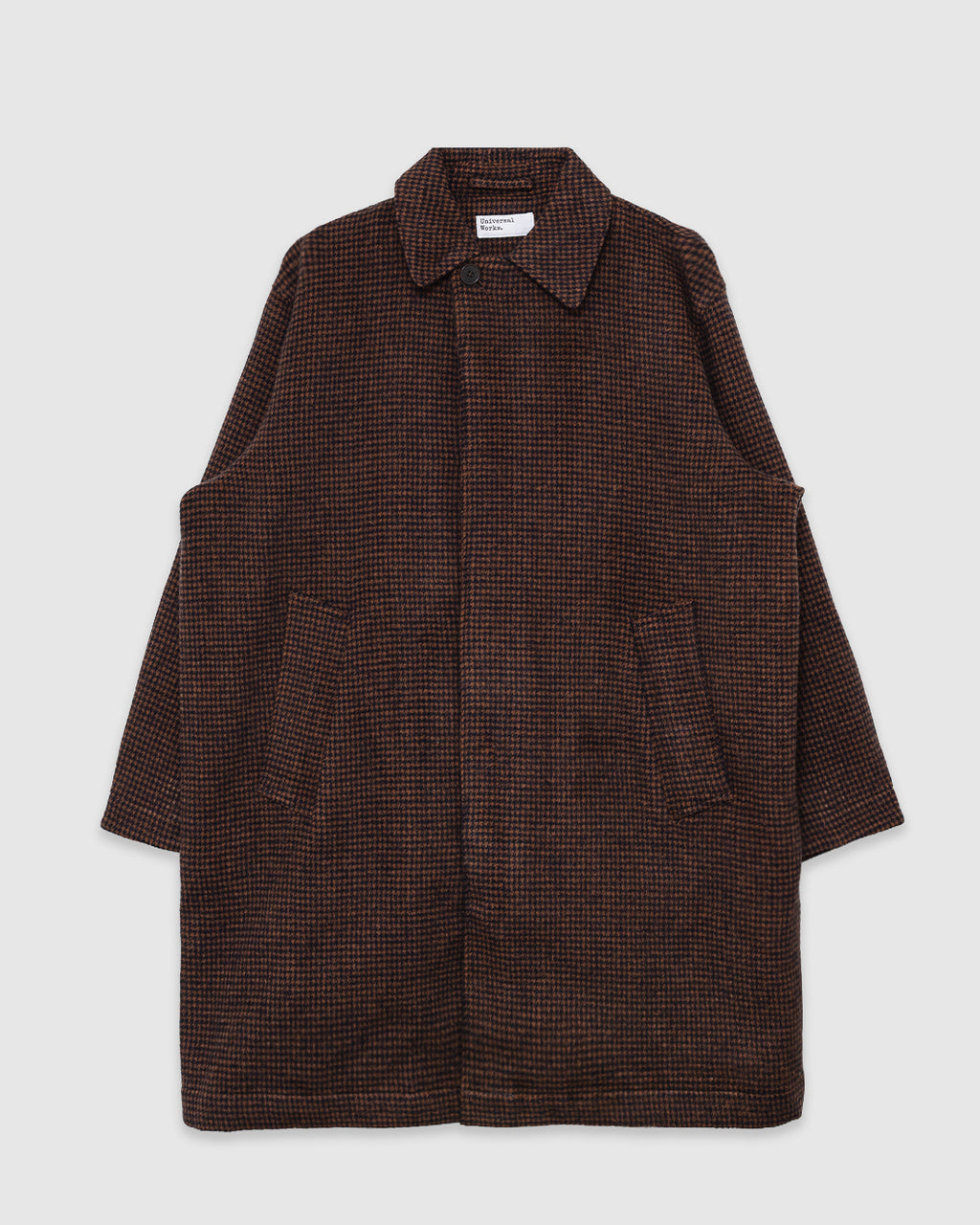 Stan Coat Wool Tweed Mix Navy/Brown