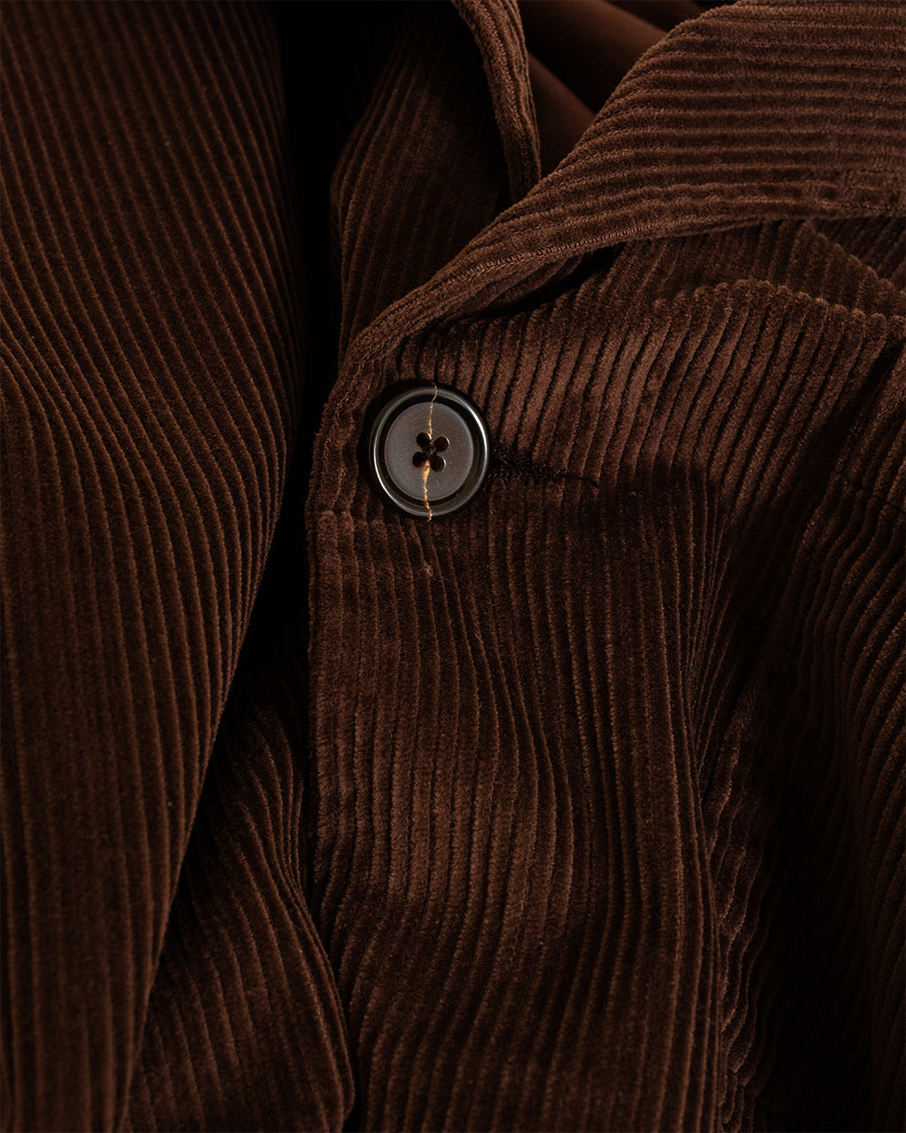 Three Button Jacket Cord Cacao