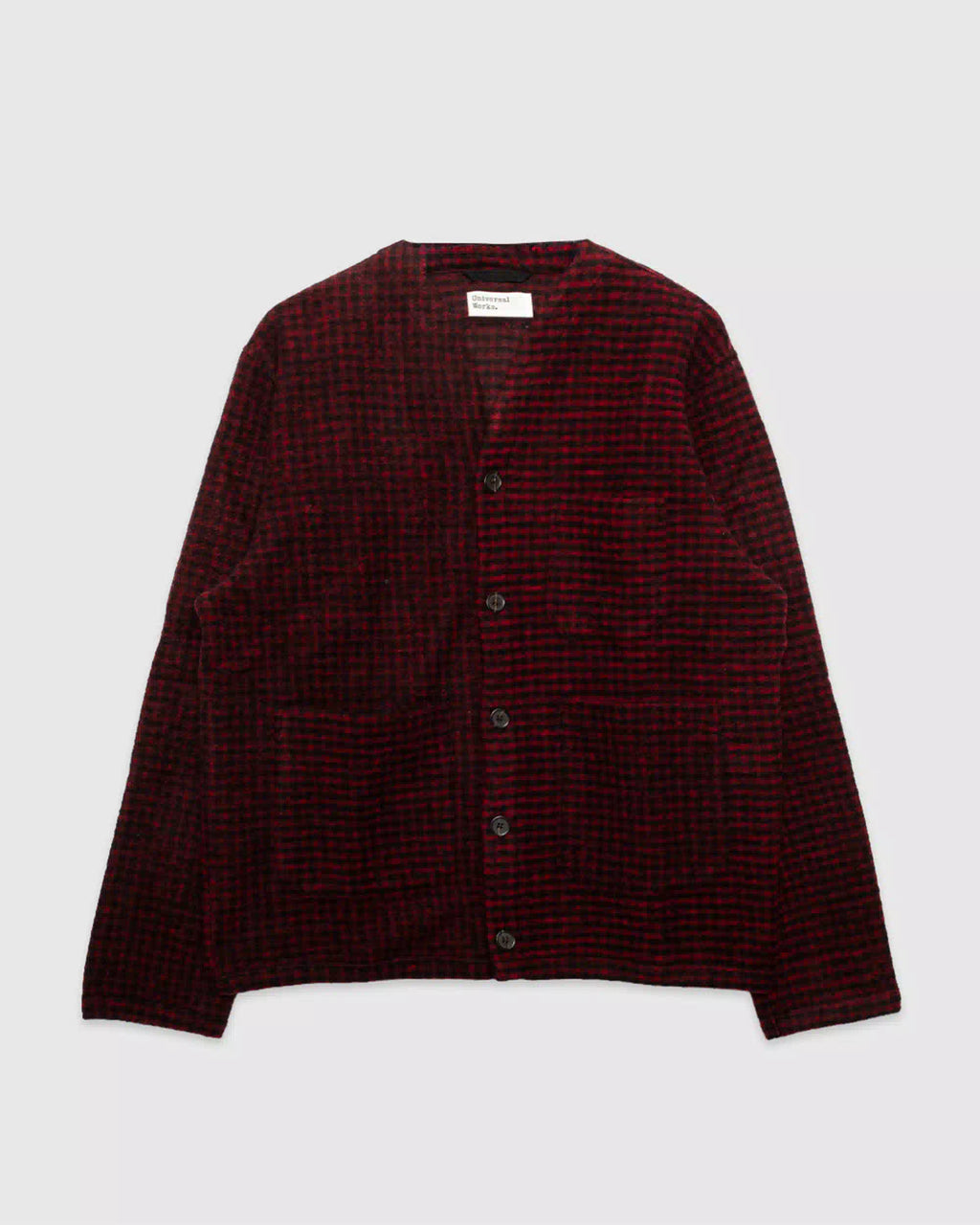 Wool Mix Cardigan Black/Red
