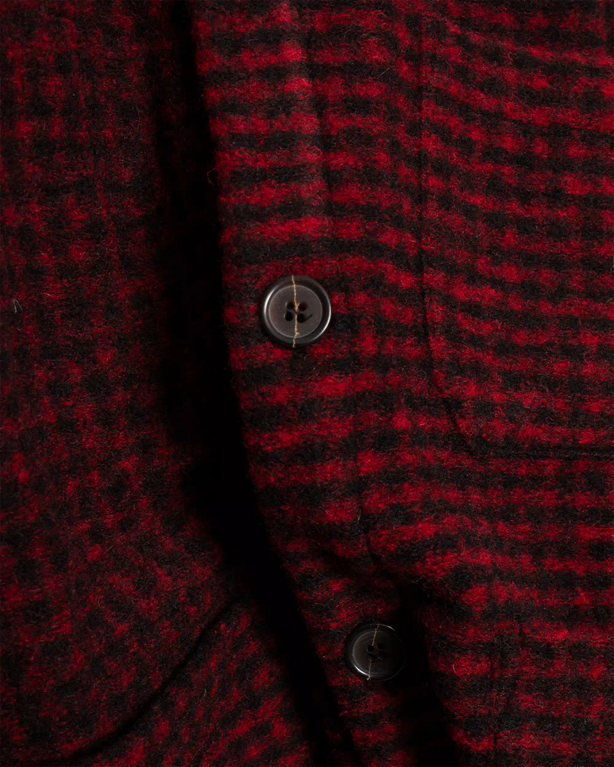 Wool Mix Cardigan Black/Red