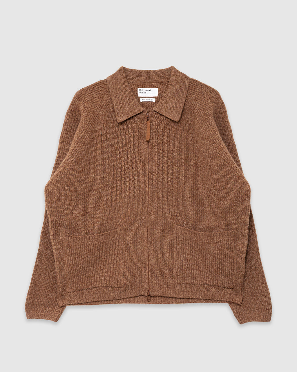 Zip Cardigan Eco Wool Tawny