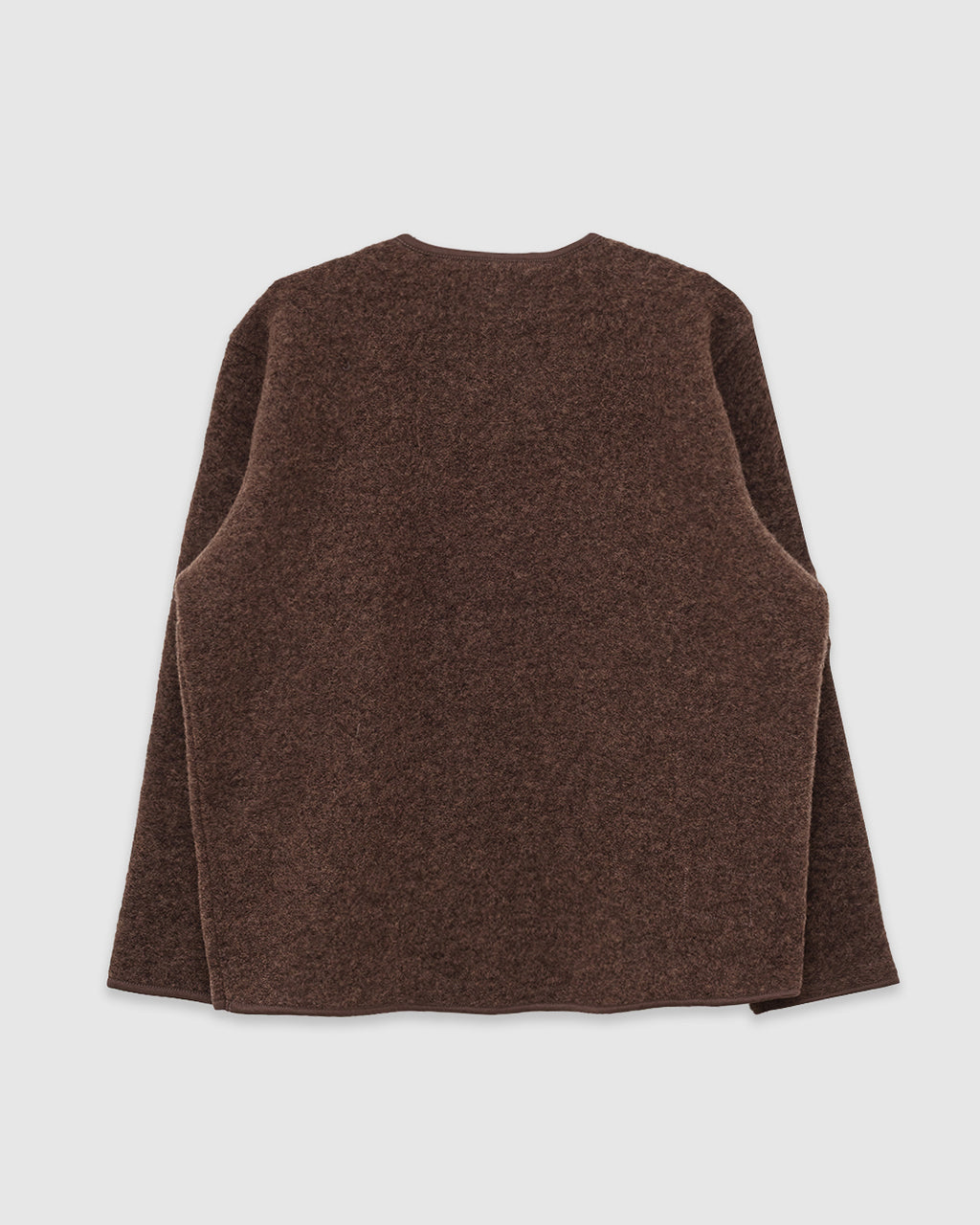Zip Liner Jacket Wool Fleece Brown Marl